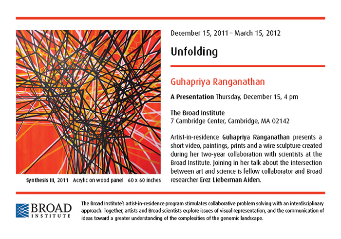 Unfolding Show at The Broad Institute of MIT & Harvard
